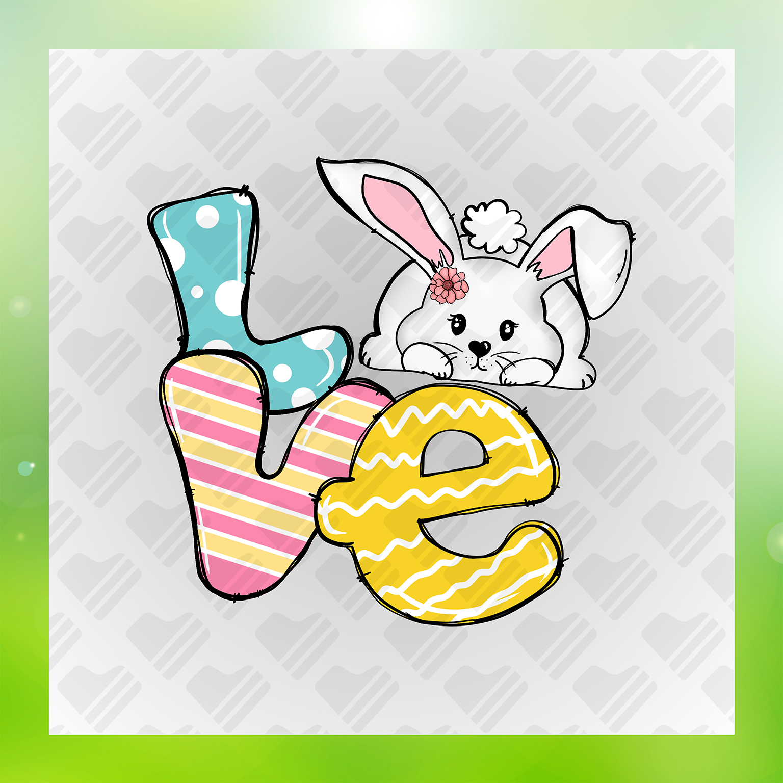 Hoppy Easter Love Transfer