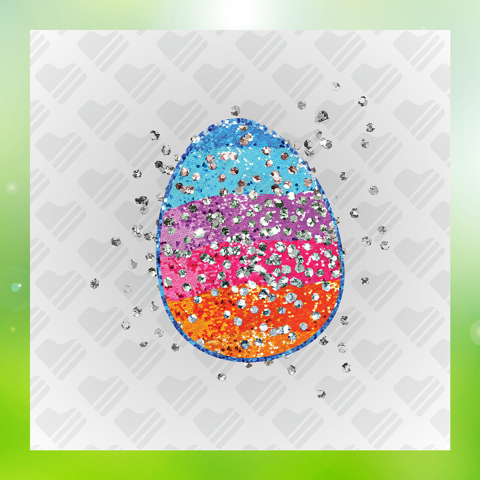 Easter Faux Glitter Transfer