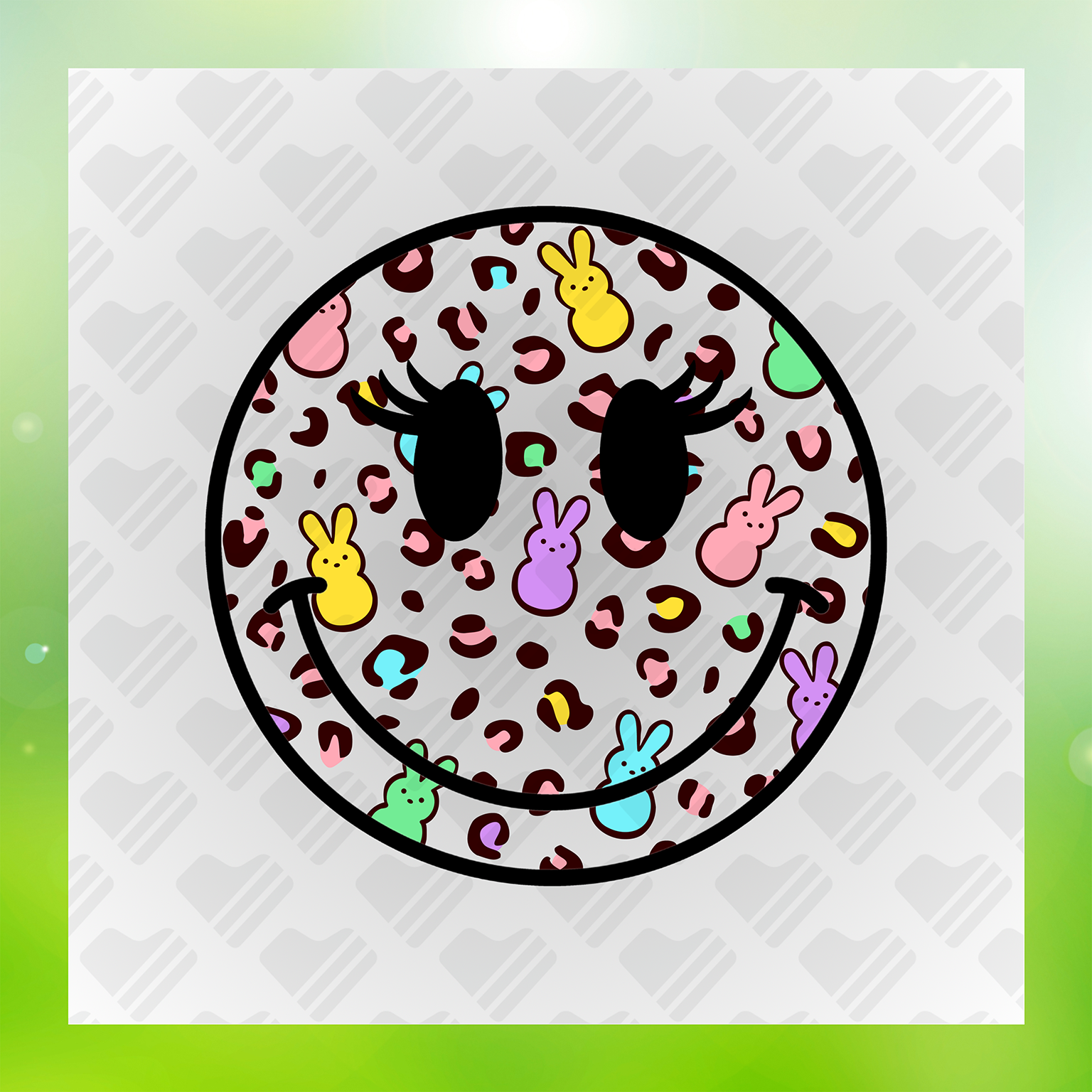 Colorful Emoji And Bunnies Transfer