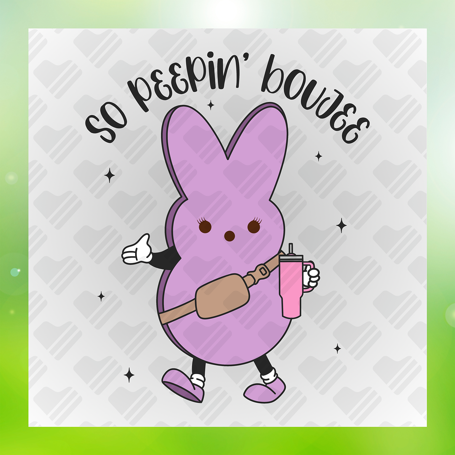 Boujee Purple Bunny Transfer