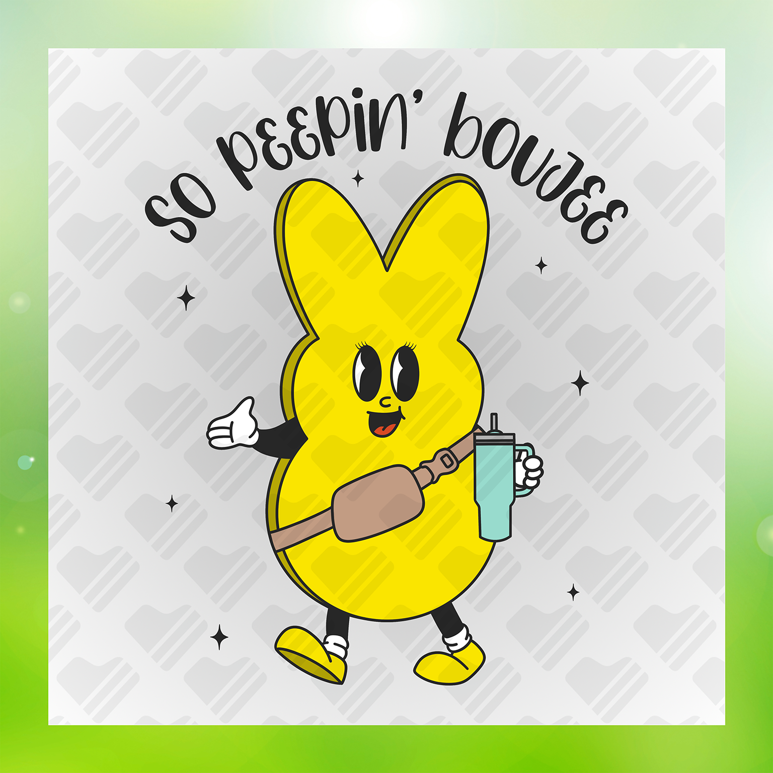 Boujee Yellow Bunny Transfer