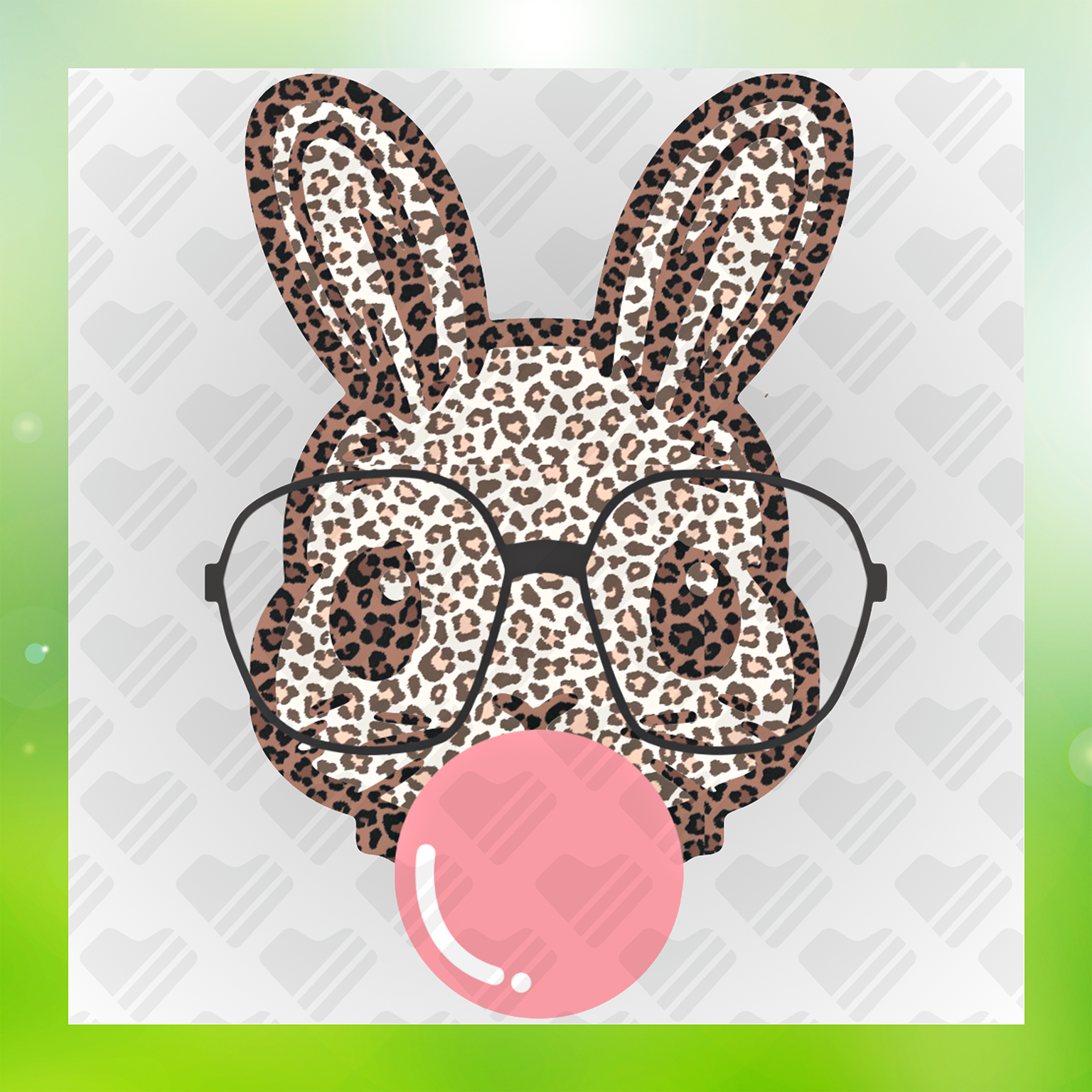 Animal Print Bunny Transfer