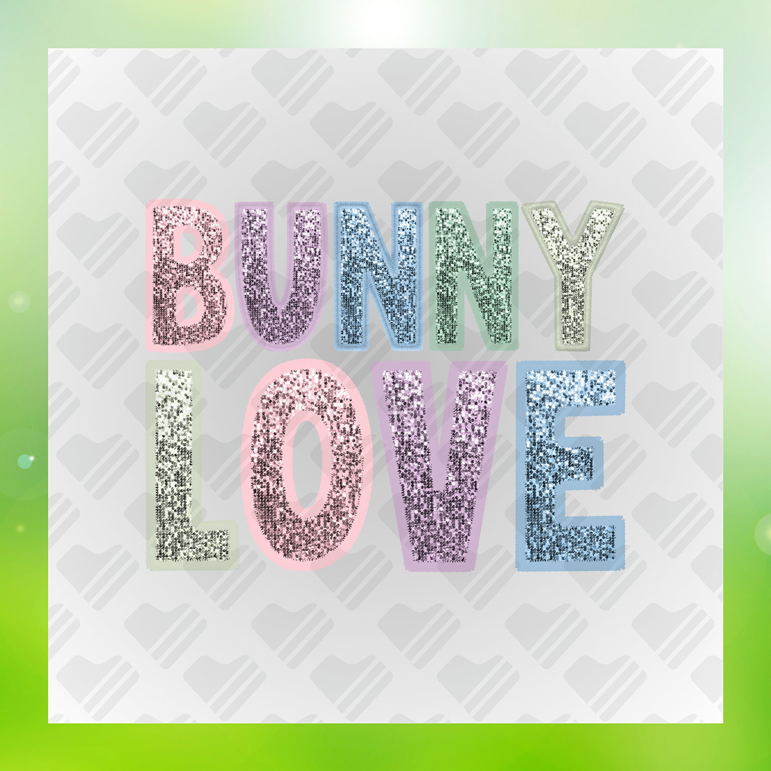 Glitter Look In Easter Transfer
