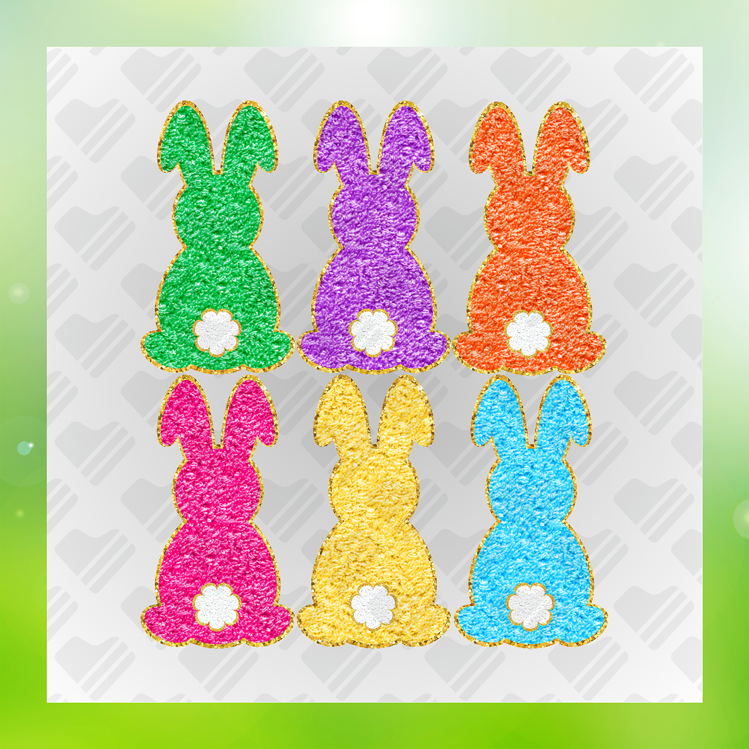 Faux Glitter Easter Transfer