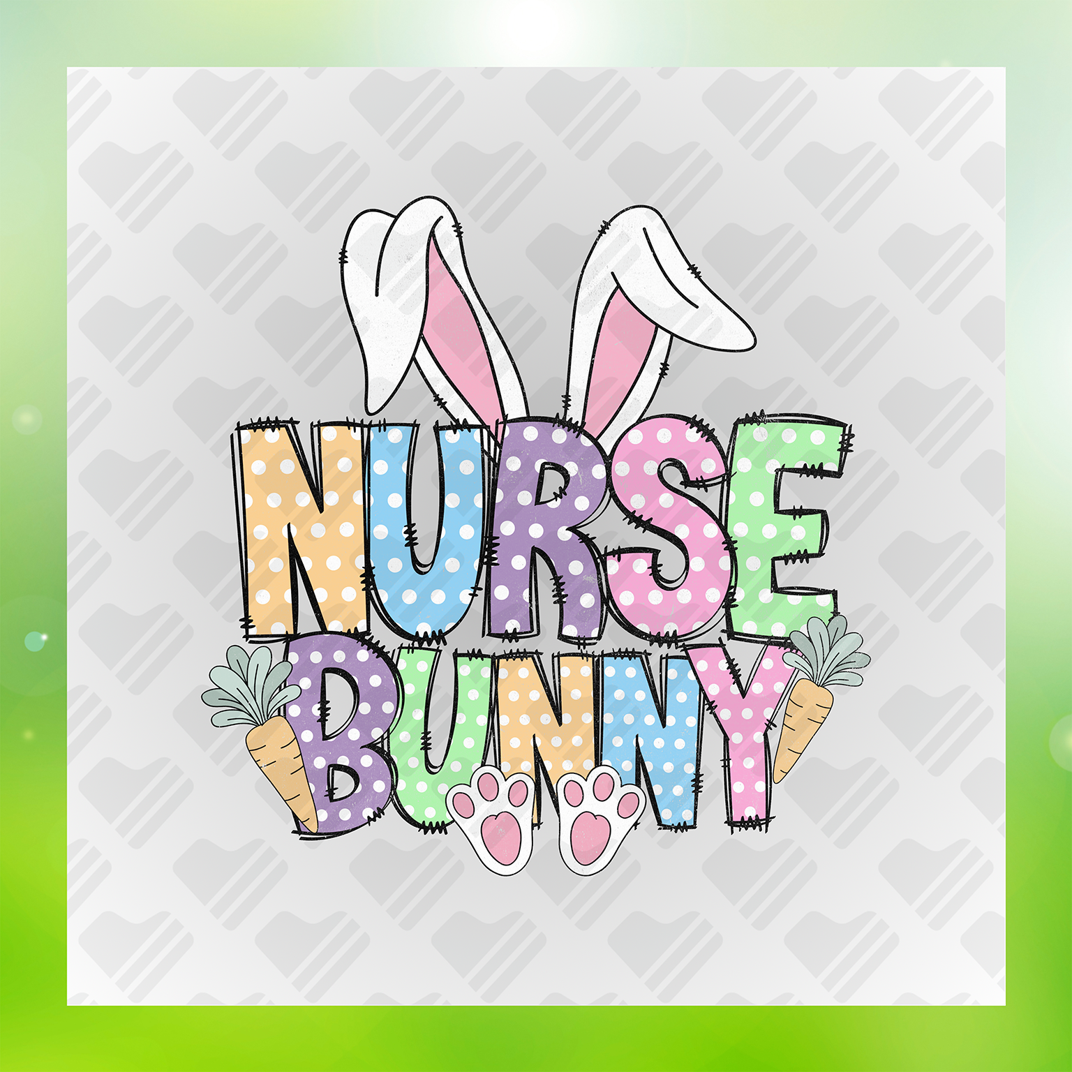 Nurse Bunny Polka Dots Vr.2 Transfer