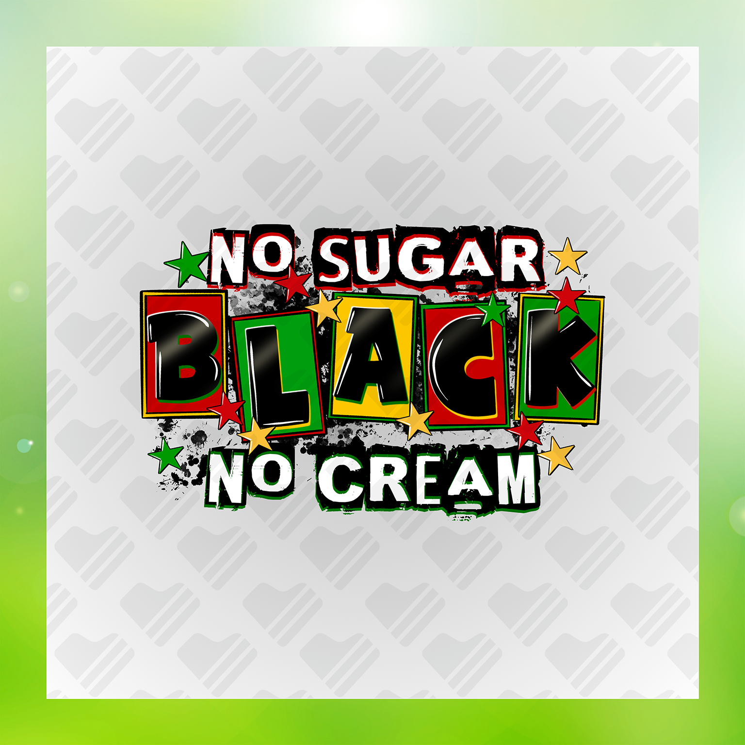 No Sugar No Cream Black Transfer