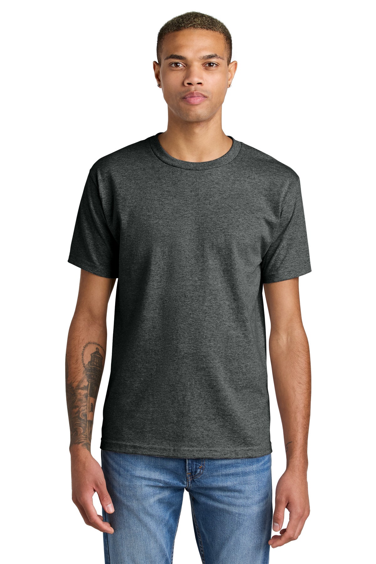 1301 Heathercharcoal Model Front