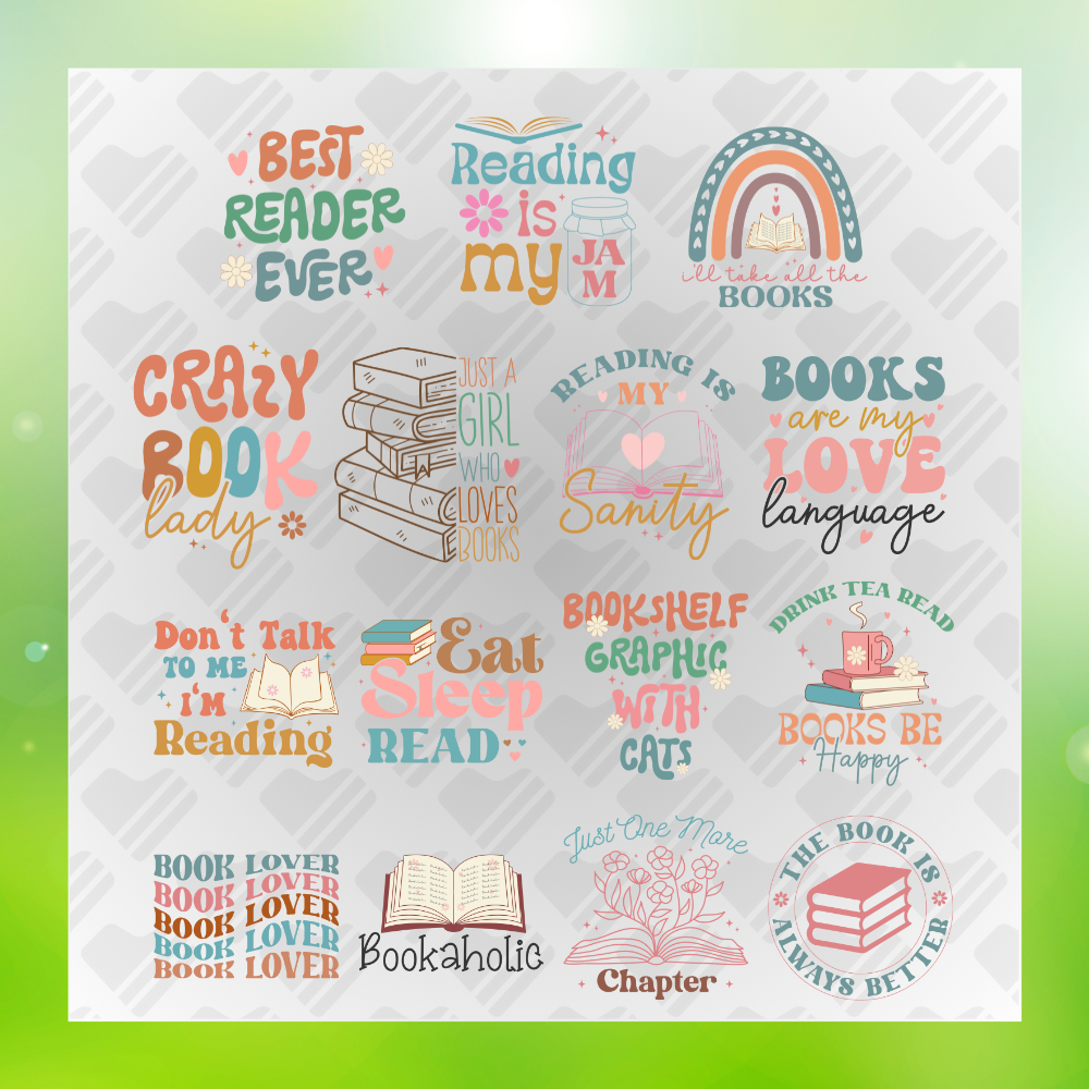 Book Lover Bundle Book Lover Transfer
