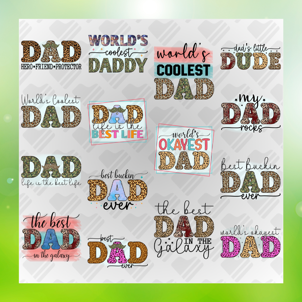 Dad Bundle World's Best Daddy Dad Vibes Transfer