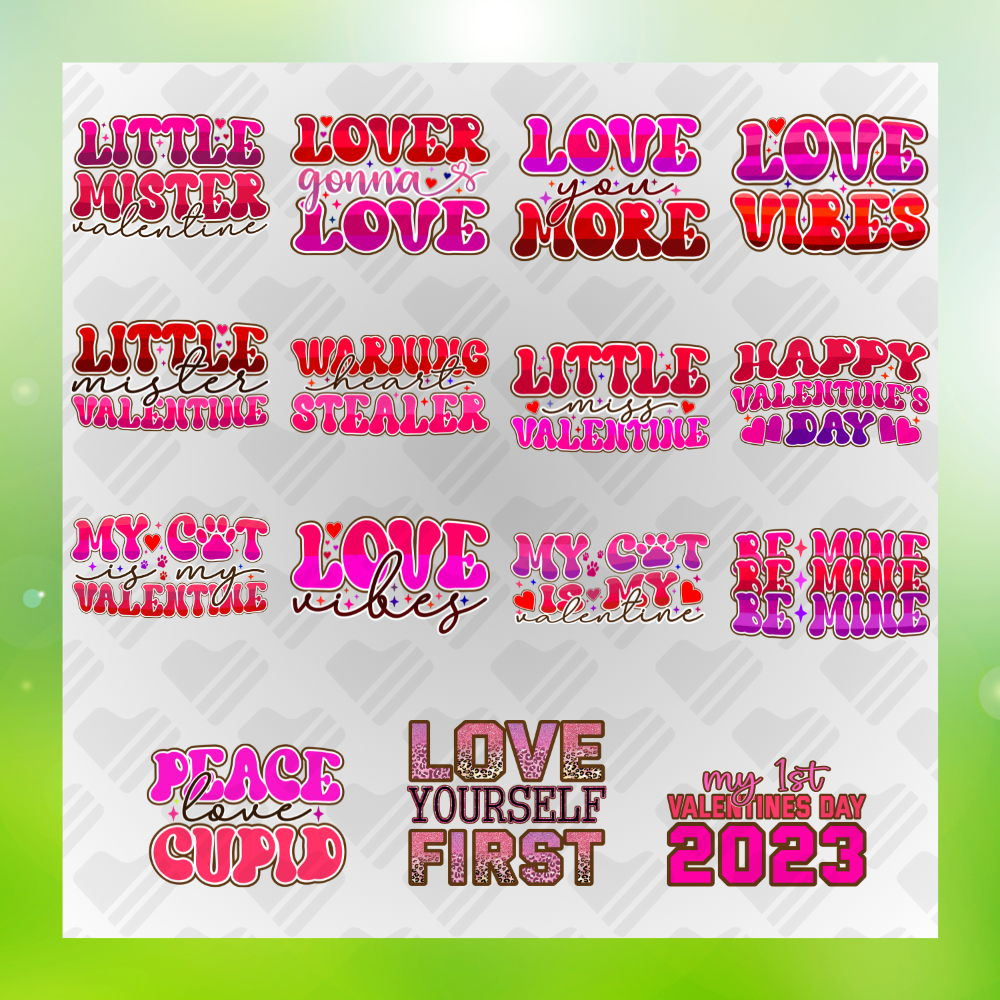 Retro Valentines Bundle Valentines Day v3 Transfer