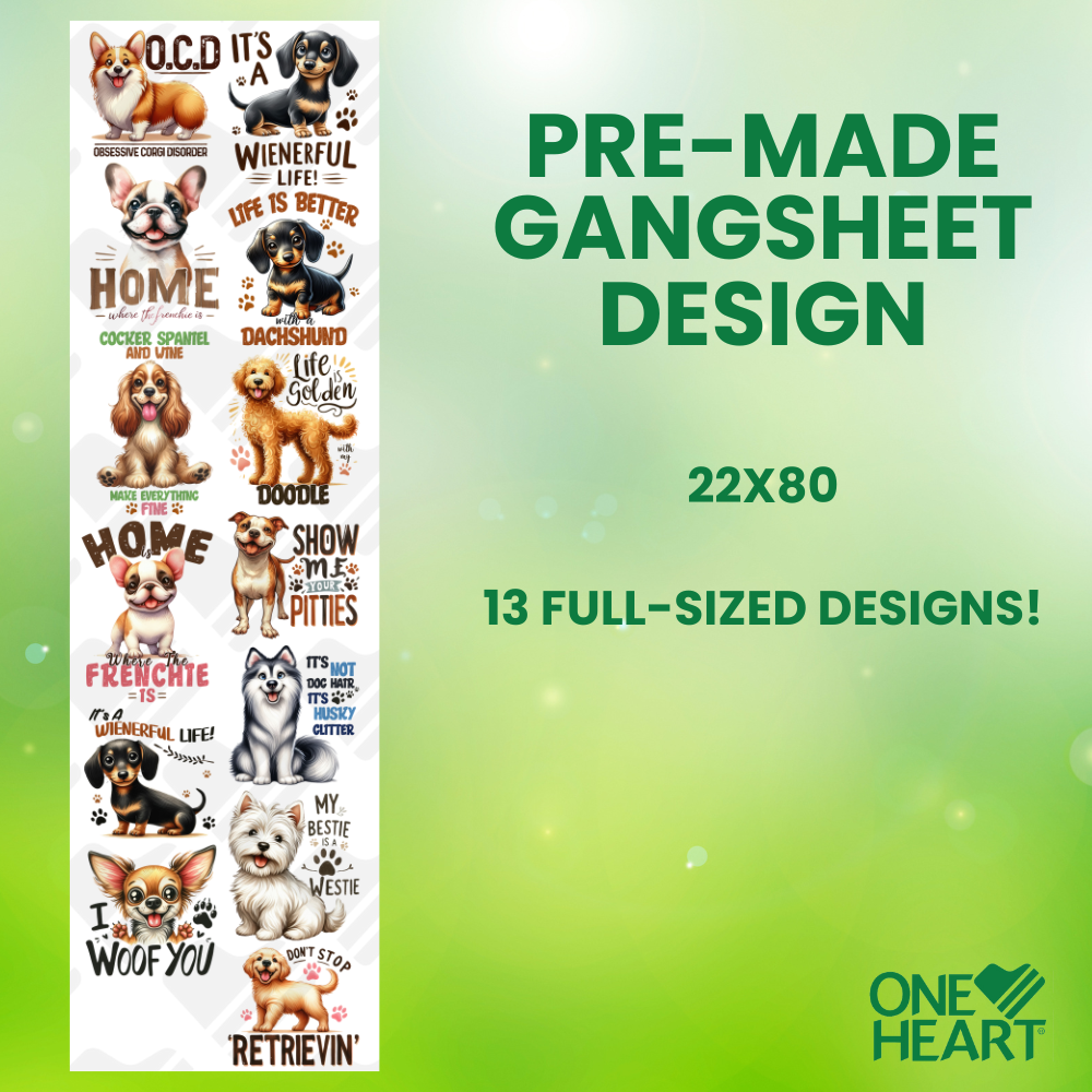 Cute Dog Breeds Quotes Bundle Cuties Transfer