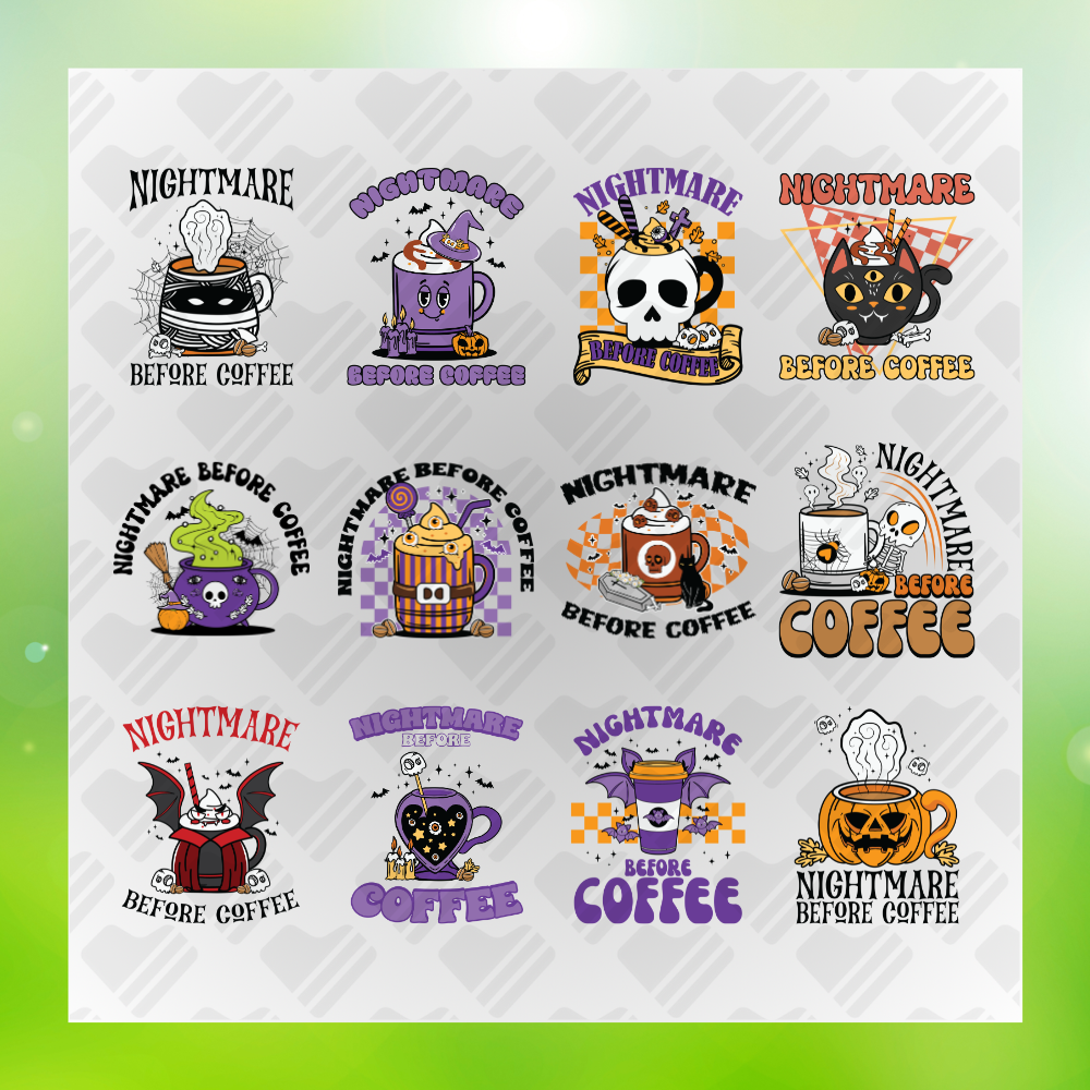Coffee Halloween Bundle It's Halloween Transfer