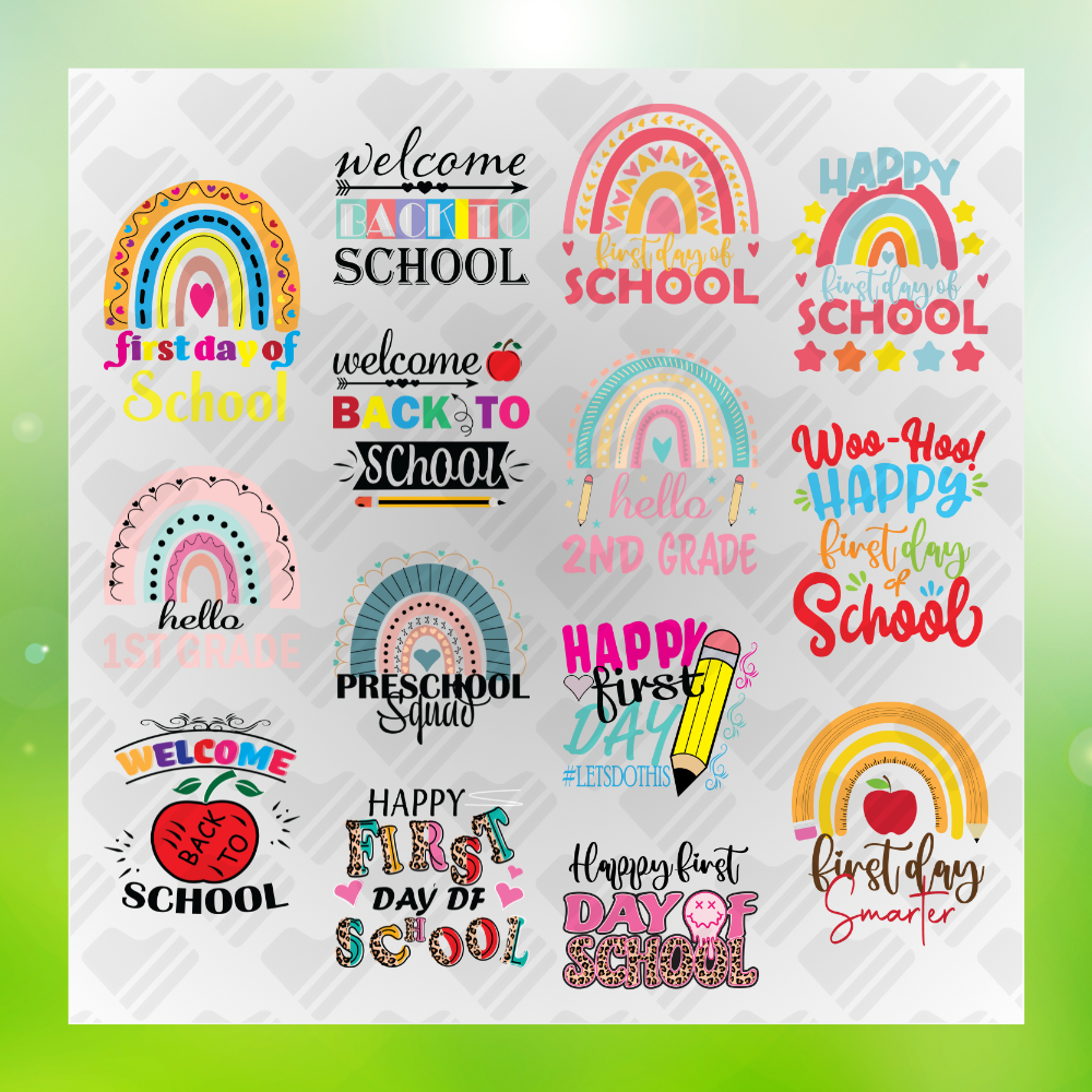 First Day Of School Bundle Hello Mates Transfer