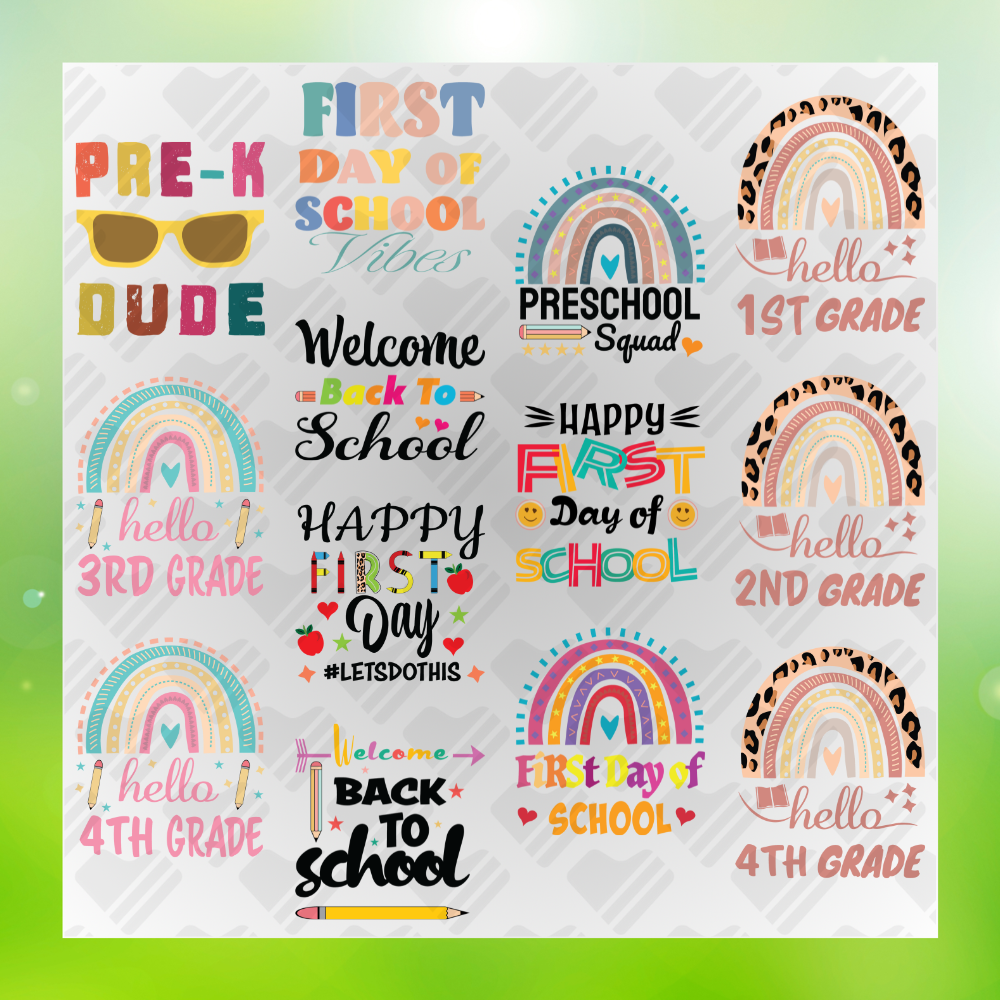 First Day Of School Bundle First Day Transfer