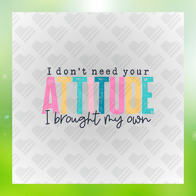 Attitude Black font Sticker