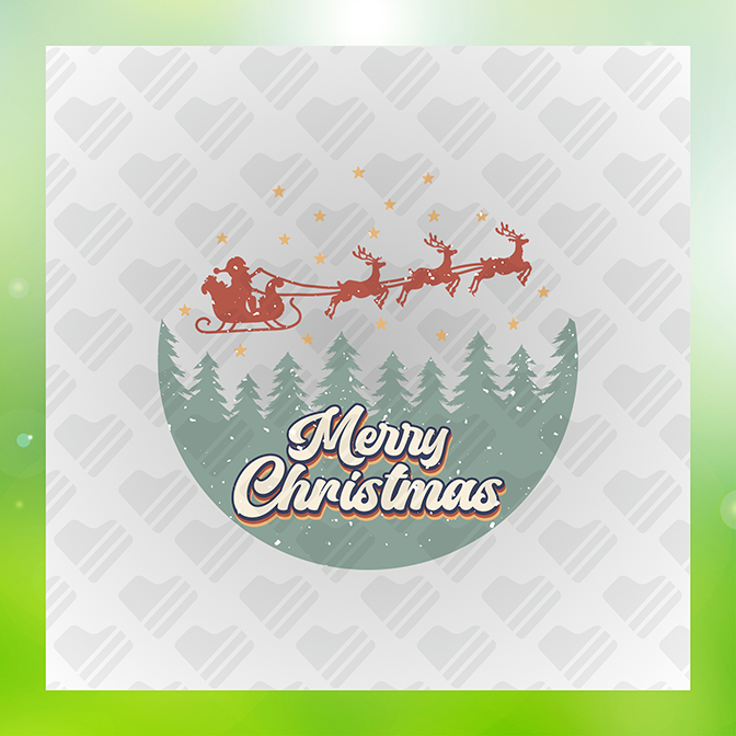 Vintage Merry Christmas Sticker