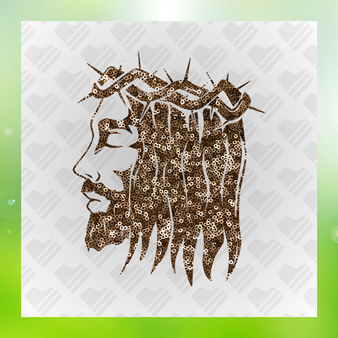 Faux Glitter Christ The King Sticker