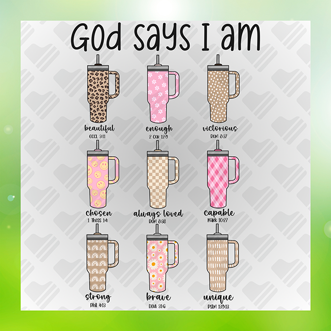 God Says I Am Beautiful Sticker