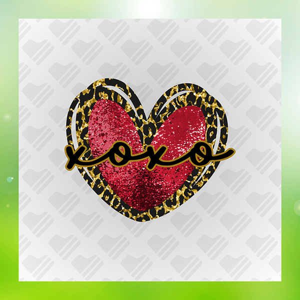 Glitter Look, No Mess Heart Xoxo Sticker – One Heart Apparel