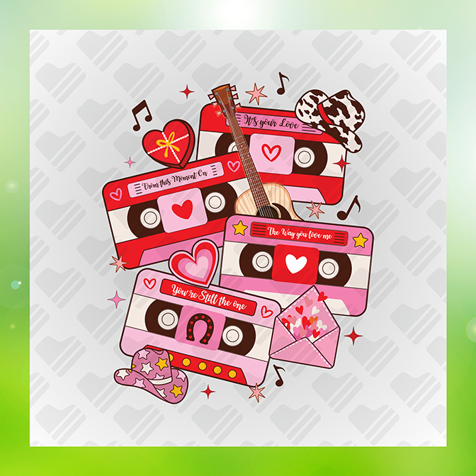Valentines Tapes Ver.2 Sticker