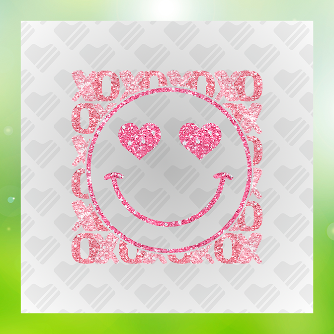 Glitter Look, No Mess Xoxo Emoji Sticker