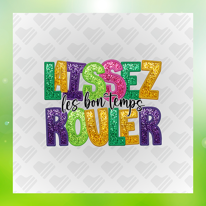 Glitter Look, No Mess Laissez Rouler Sticker