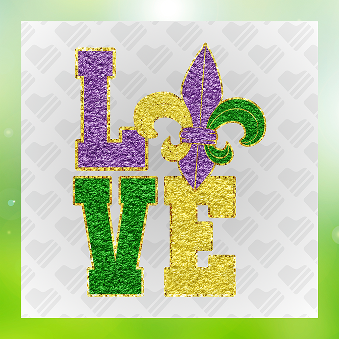 Glitter Look, No Mess Love Sticker