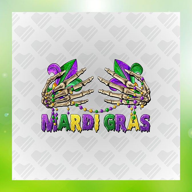 Glitter Look, No Mess Mardi Gras Ver.2 Sticker