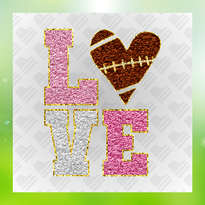 Glitter Look Love Sticker