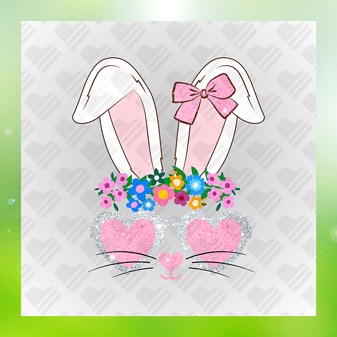 Glitter LookNo Mess White Rabbit Sticker