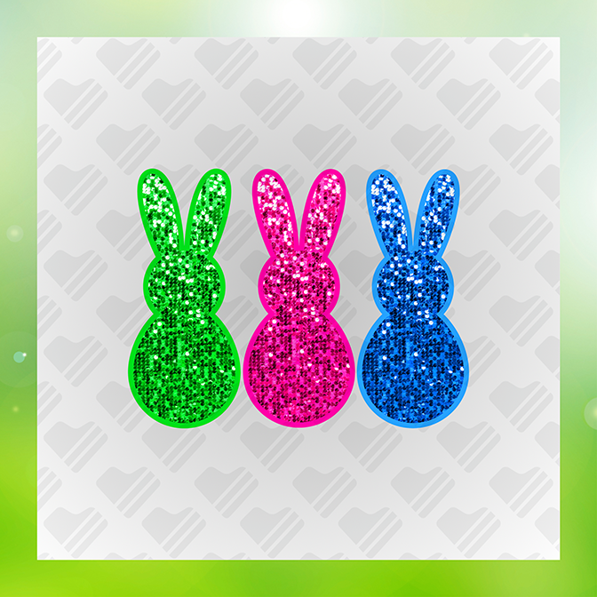 Glitter LookNo Mess 3 RabbIt's Sticker