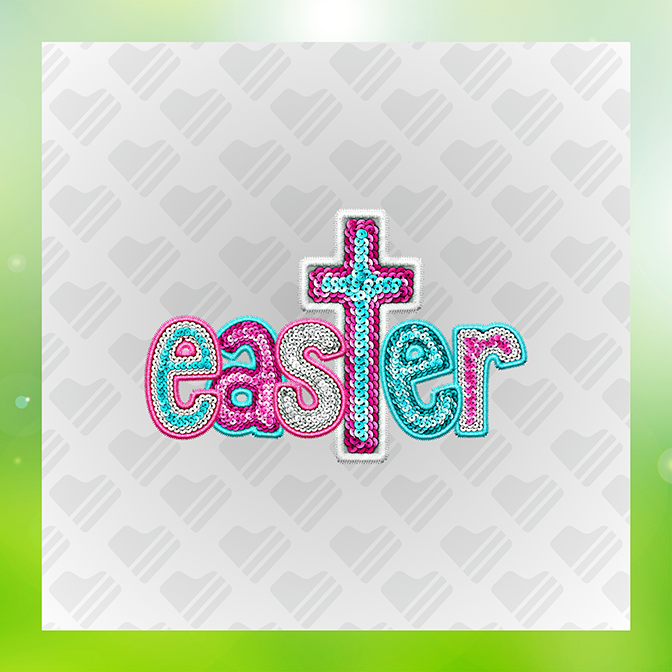 Glitter Look, No Mess Easter Sticker