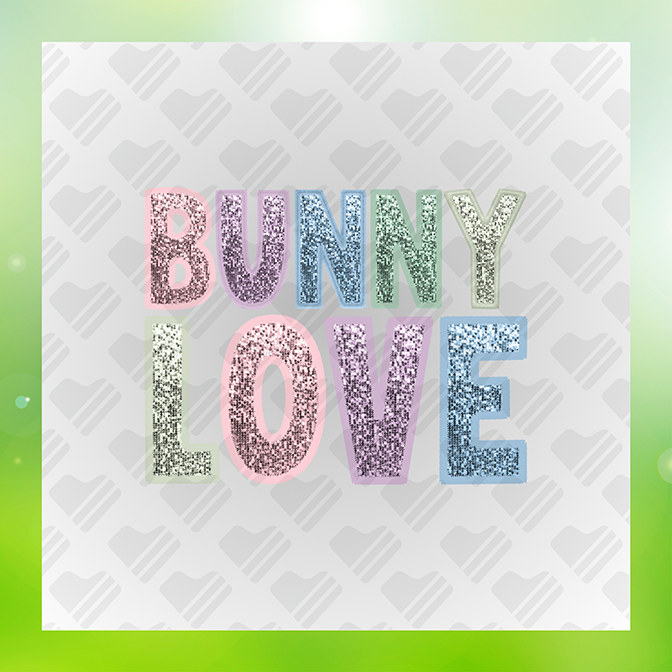 Glitter Look, No Mess Bunny Love Sticker