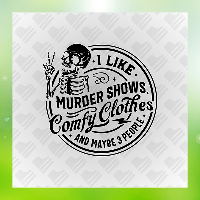 I Like Murder Shows Country Clothe Sticker