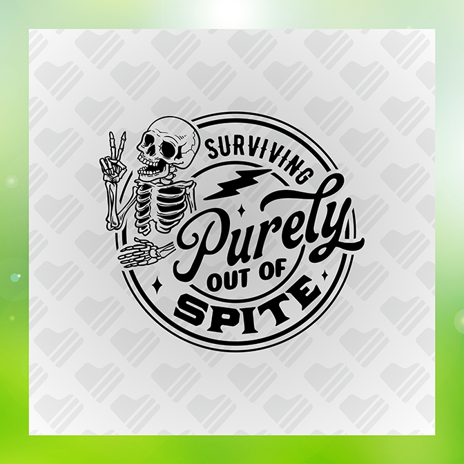 Surviving Purely Out Of Spite v3 Sticker