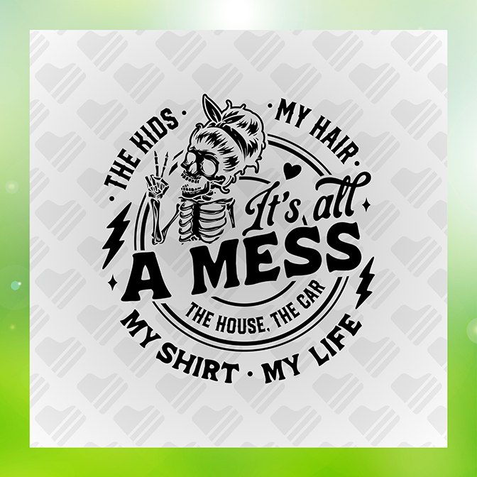 The Kids My Hair It's All A Mess Sticker