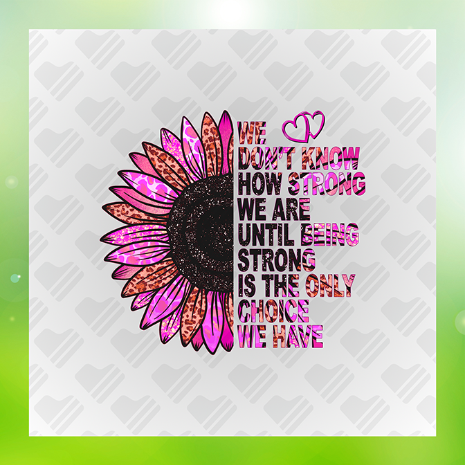 Glitter Look, No Mess How Strong We Are Sticker