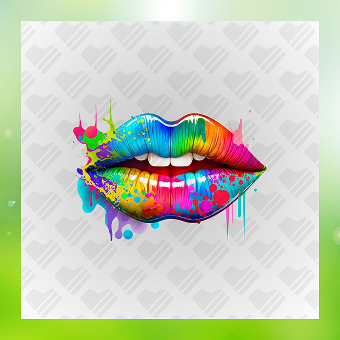 Painted Lip Sticker