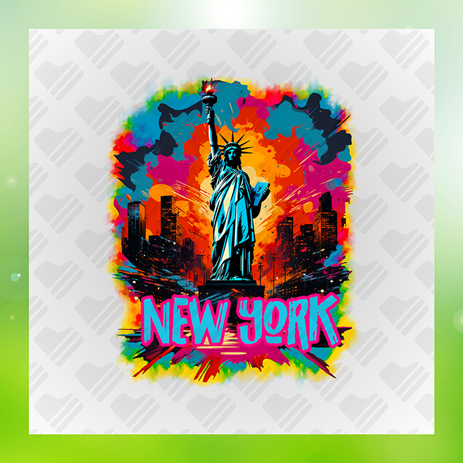 Colorful New York Statue of Liberty Sticker