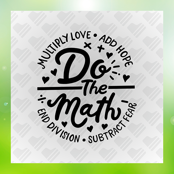 Multiply Love & Do The Math Sticker โ One Heart Apparel