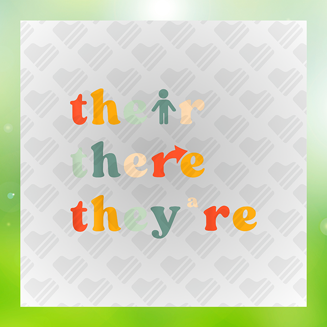 There Sticker Their There They're Sticker – One Heart Apparel
