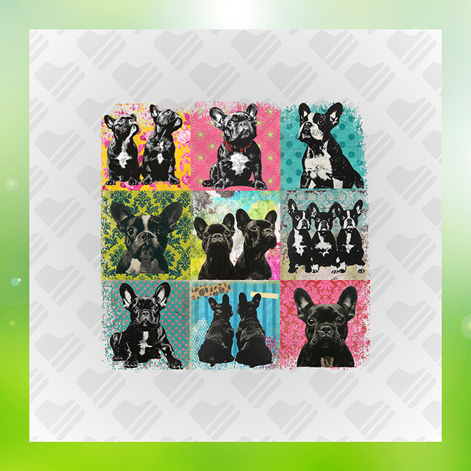 French Bulldog Chart Sticker