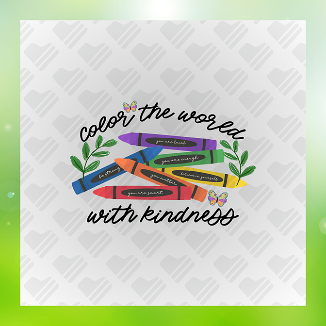 Color The World With Kindness Sticker