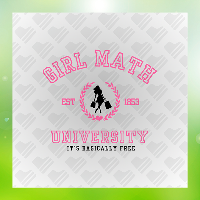 Girl Math University Sticker