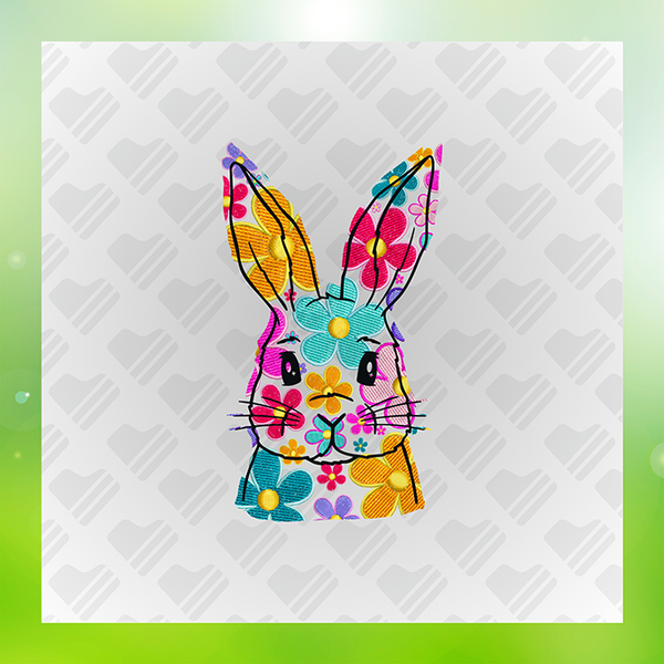 Flowery Rabbit Sticker – One Heart Apparel