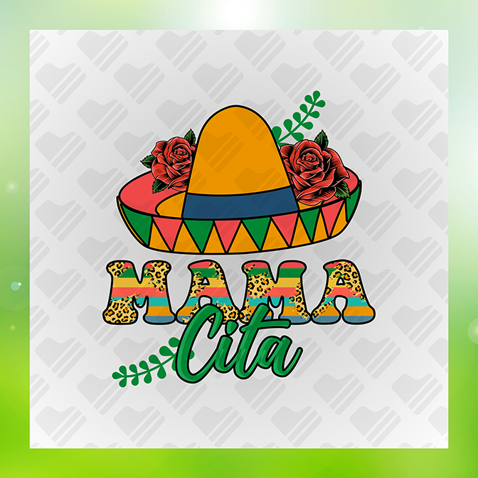 Mama Cita Spanish Hat Roses Sticker