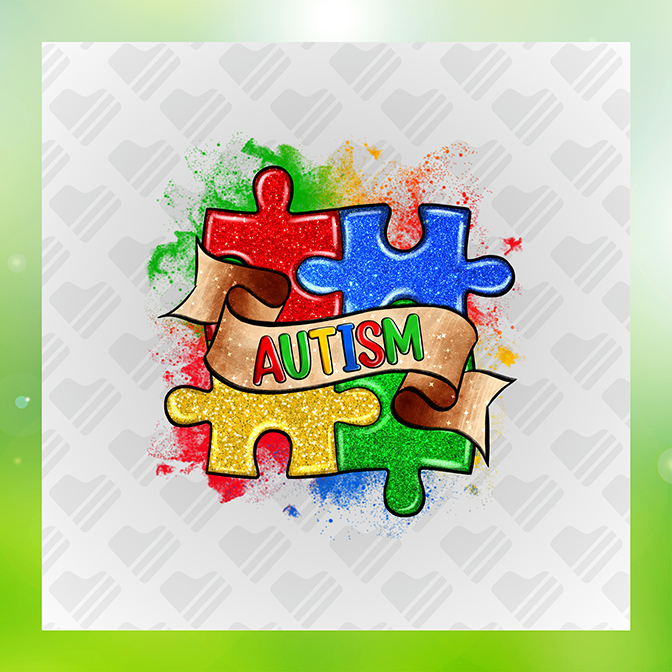 Glitter Look No Mess Autism Sticker