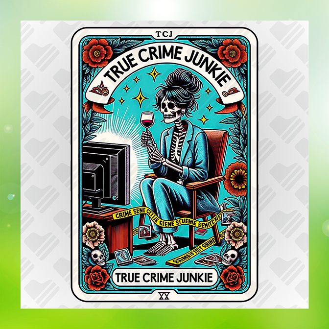 True Crime Junkie Ver.2 Sticker