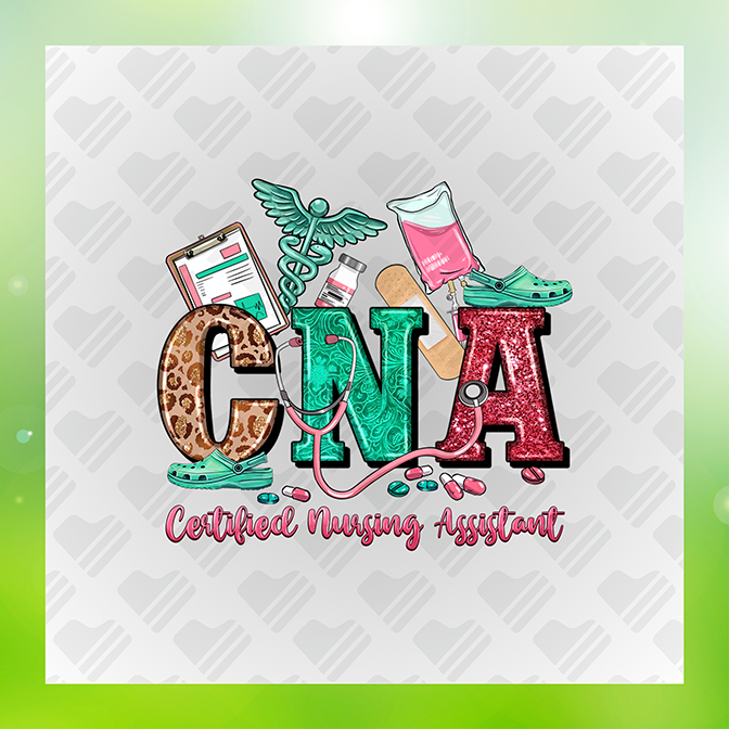 Glitter Look No Mess Certified Nursing Assistant Sticker