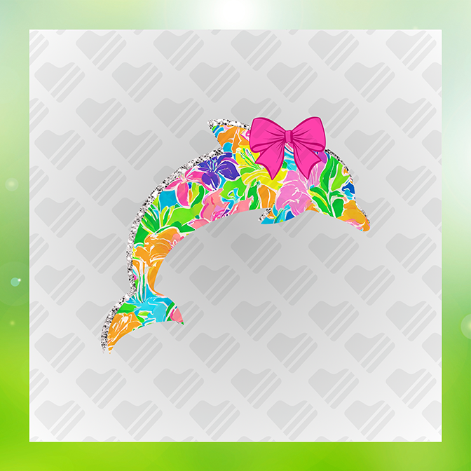 Glitter Look No Mess Dolphin Sticker